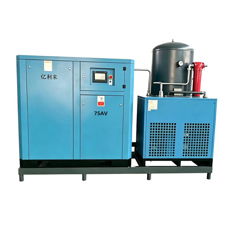 Compresseur d'air à un étage à vitesse fixe basse pression monté sur patin 55 kW